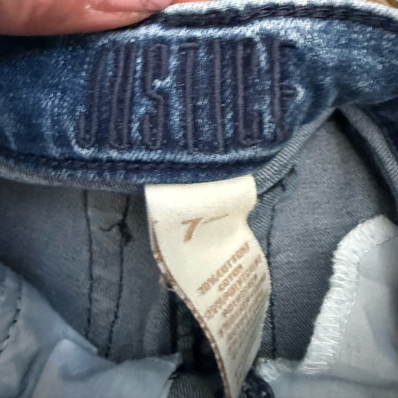 3/$25 🌼 Justice Girls Lace Hem Skinny Jeans Size 7 Slim - Picture 6 of 6